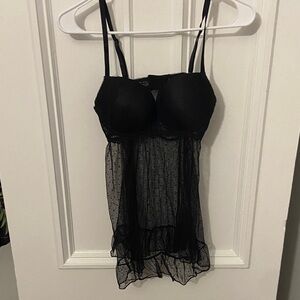 Elegant Black Lace Babydoll Lingerie